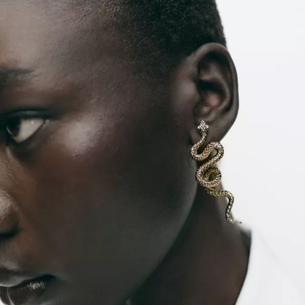 New! Zara Gold Snake Earrings